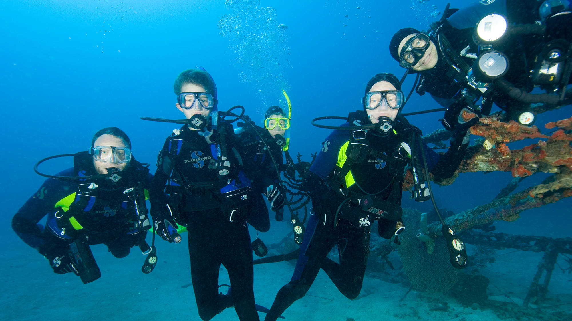 Fisk Johnson and family finding H.F. Johnson Jr.’s sunken airplane in Manokwari Bay.